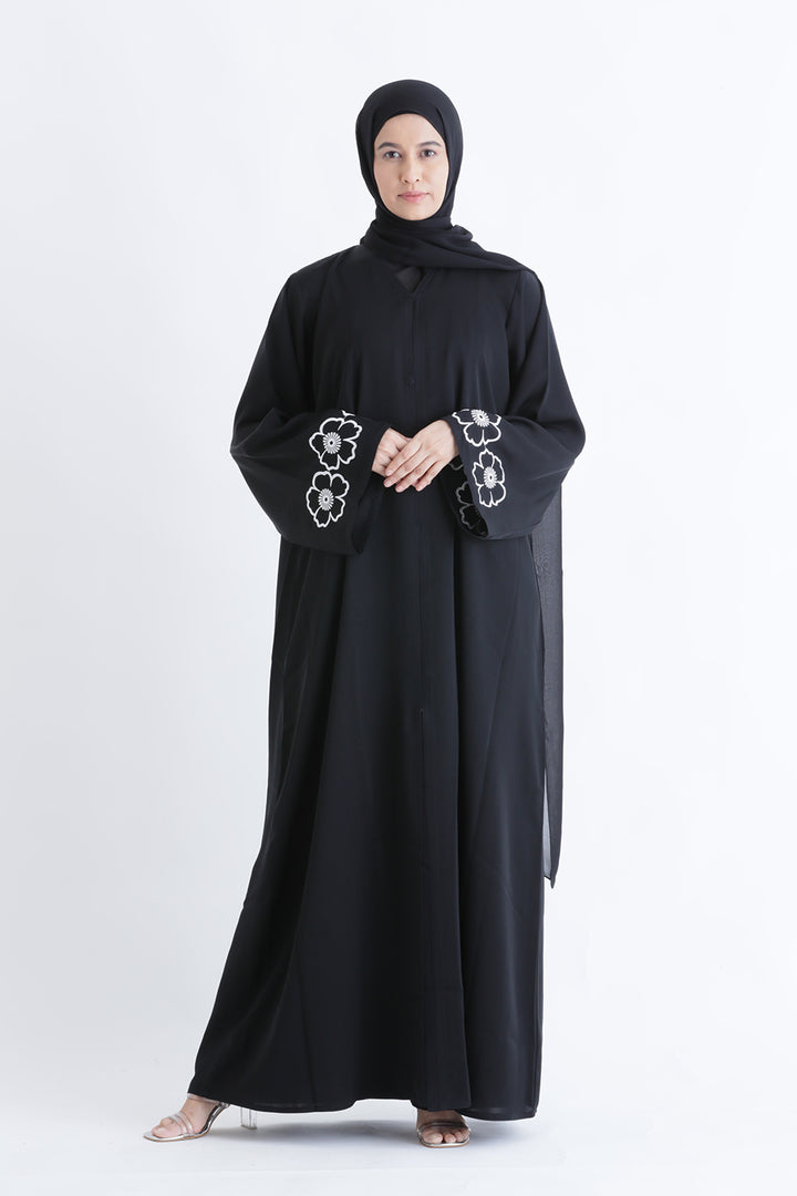 Classic Charm Buttoned Abaya Size 50