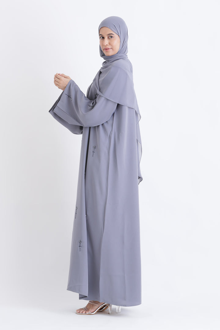 Misty Bloom Open Abaya Size 56