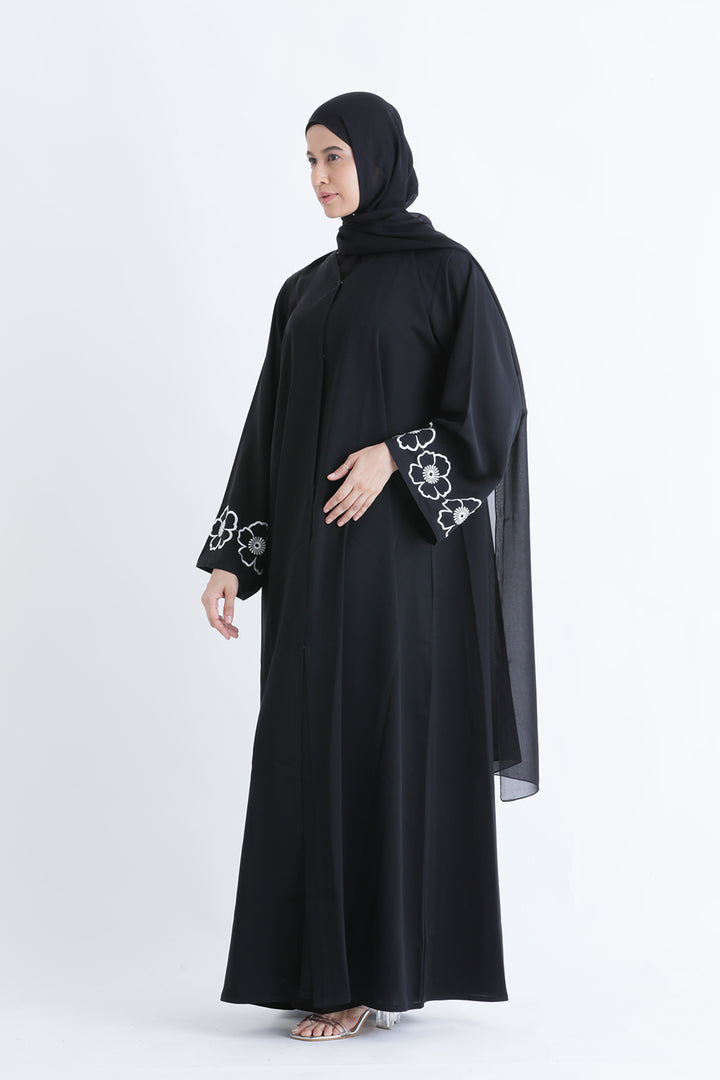 Classic Charm Buttoned Abaya Size 58