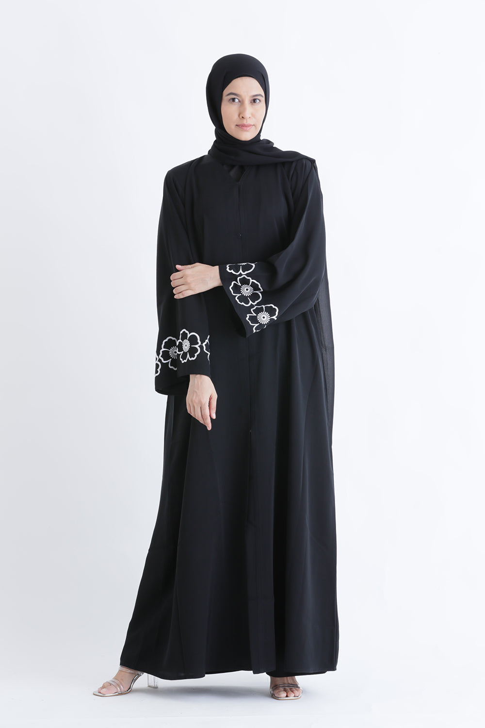Classic Charm Buttoned Abaya Size 54