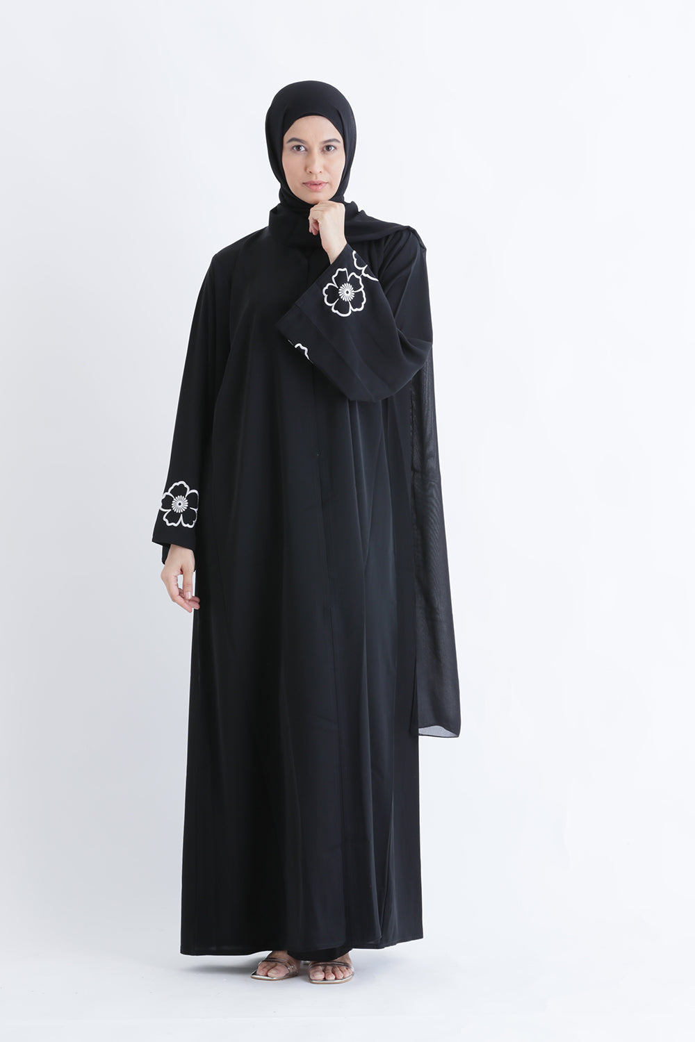 Classic Charm Buttoned Abaya Size 60