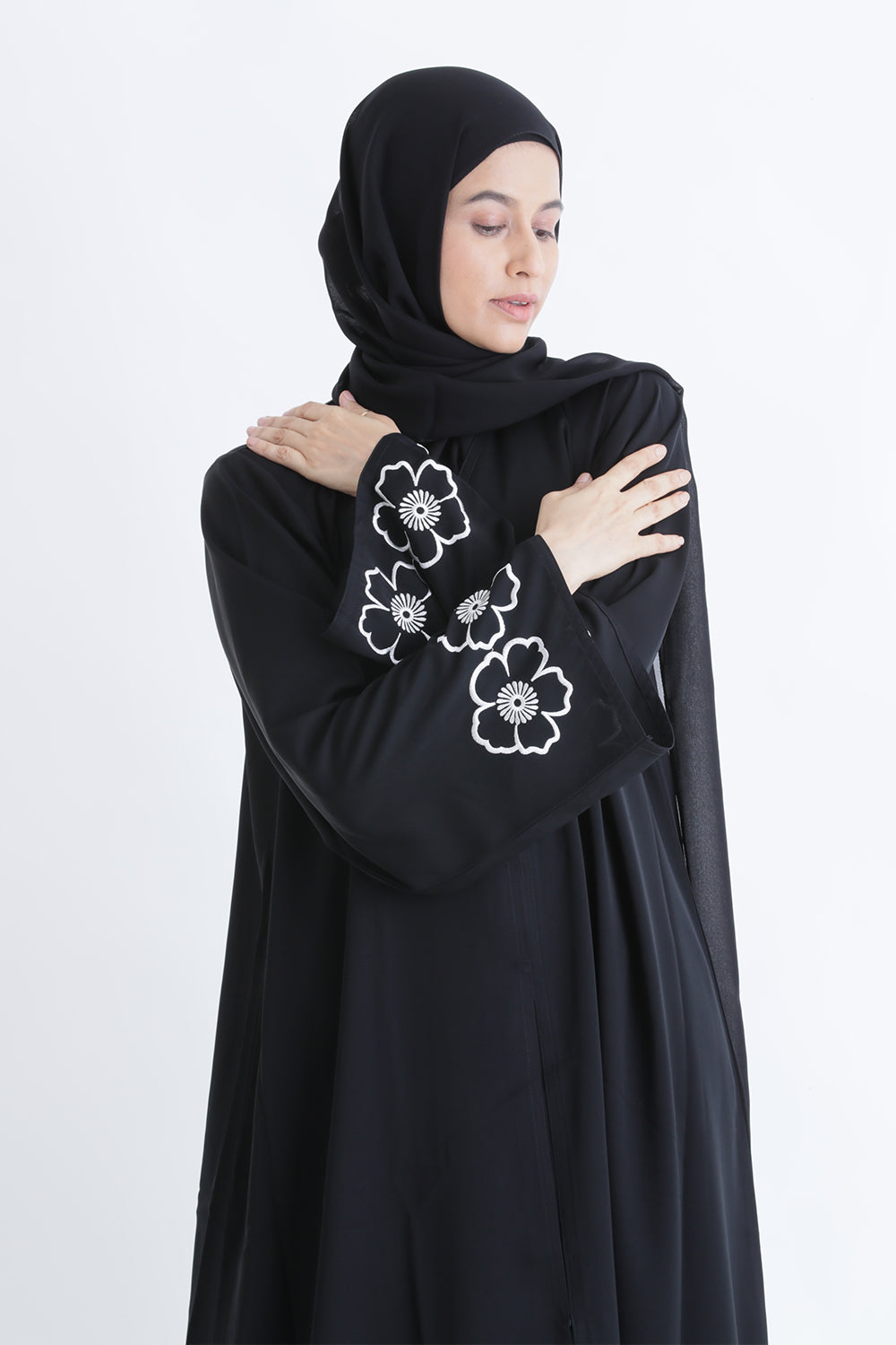 Classic Charm Buttoned Abaya Size 56