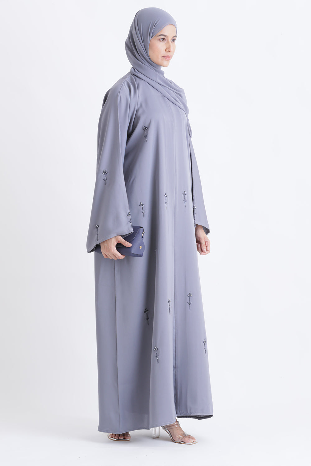 Misty Bloom Open Abaya Size 60