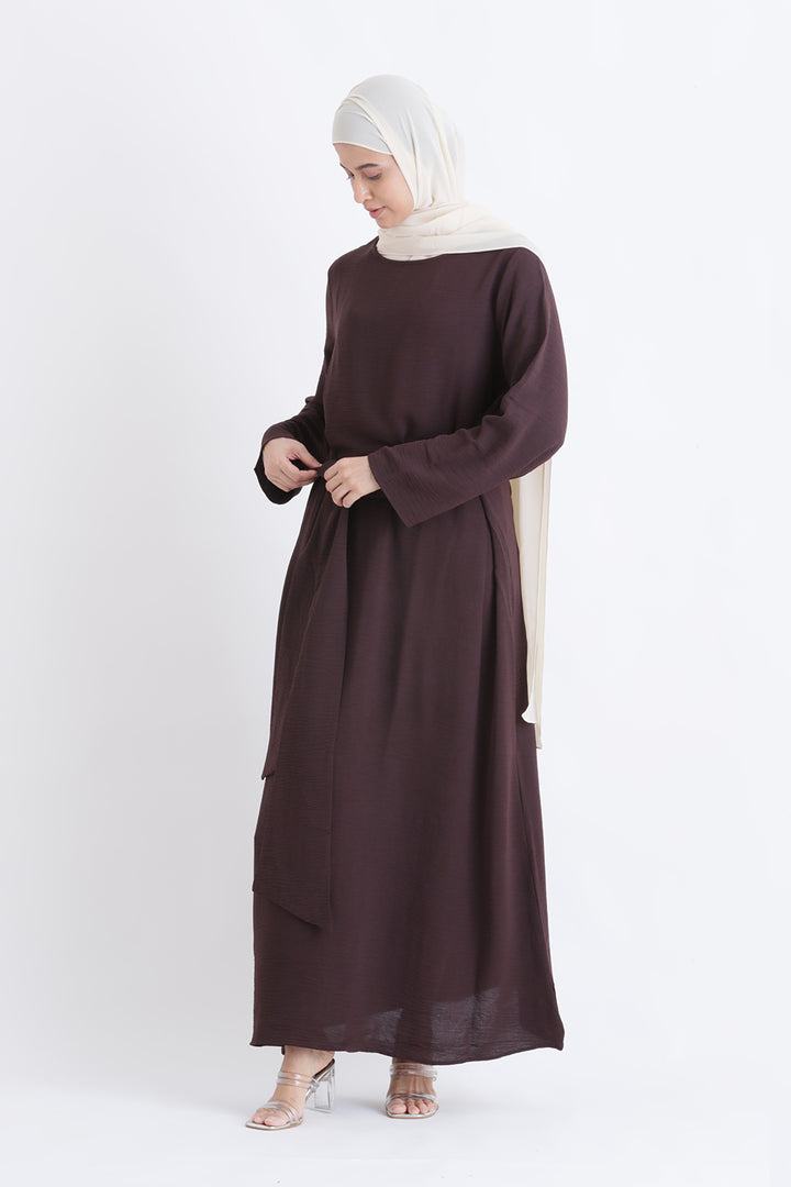 Mocha Elegance Dress Size L