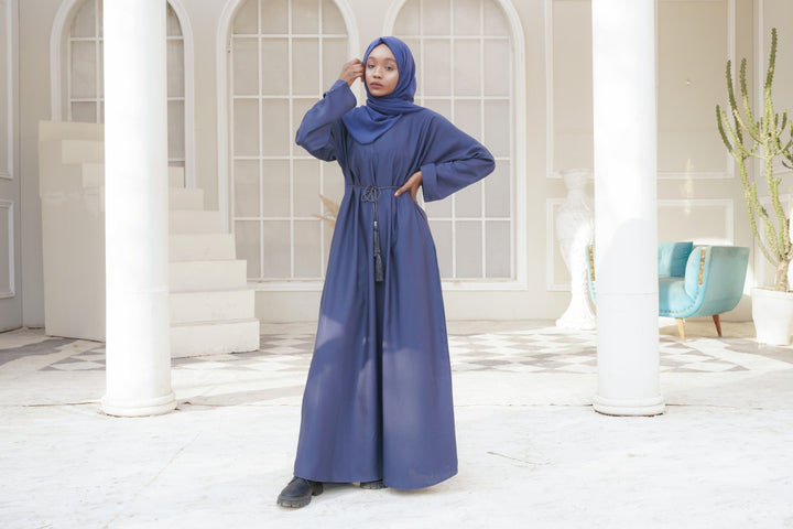 Blue-Abaya-With-Pockets,Blue-Abaya,Pocket,Abaya