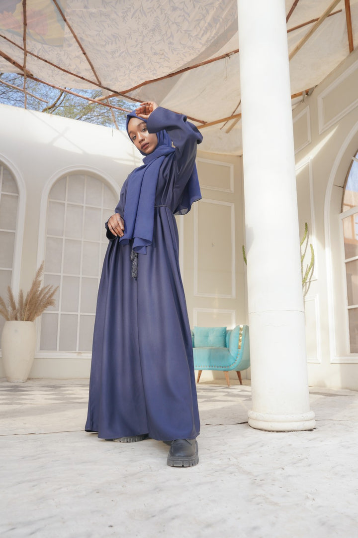 Blue-Abaya-With-Pockets,Blue-Abaya,Pocket,Abaya