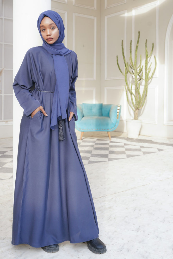 Blue-Abaya-With-Pockets,Blue-Abaya,Pocket,Abaya