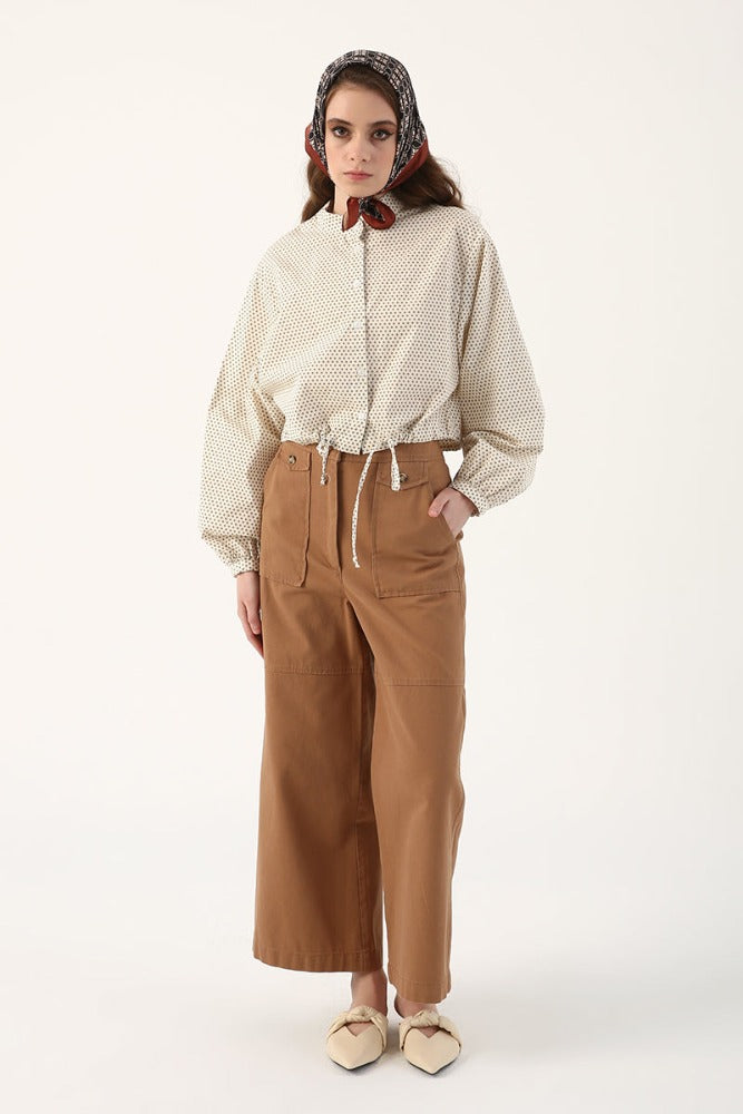 Brown Wide Leg Rousers Size M