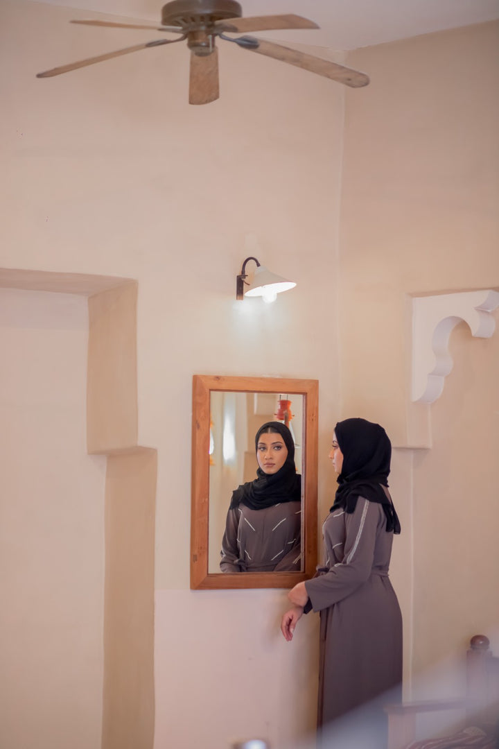 Classic Grey Closed Abaya Size 60