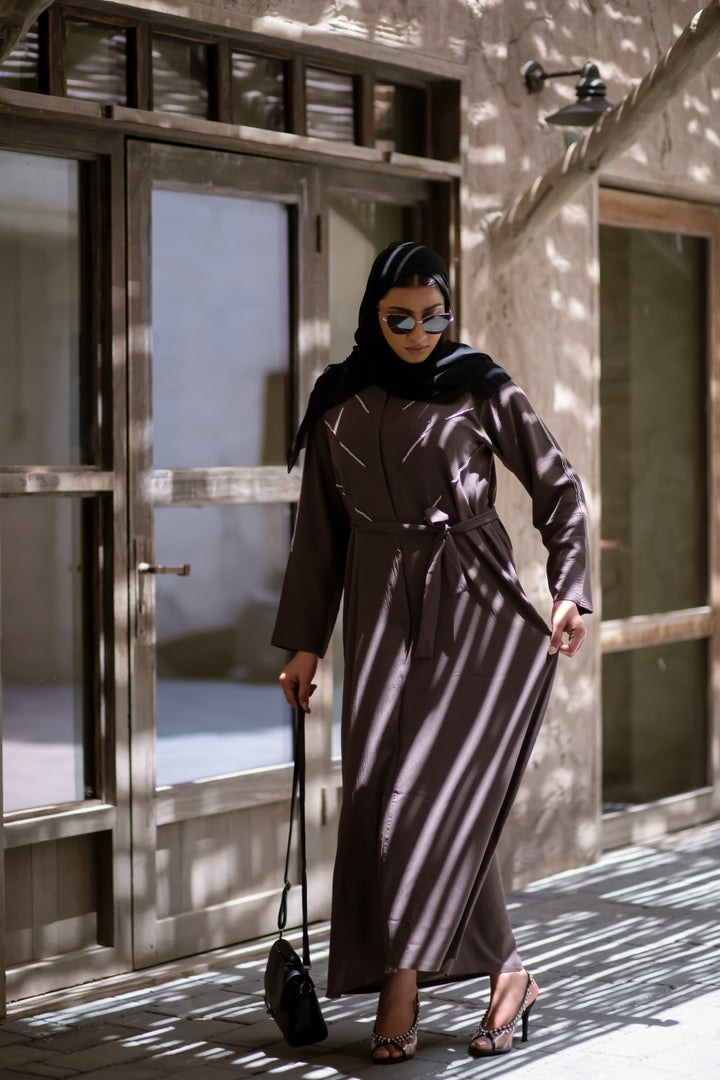 Classic Grey Closed Abaya Size 56