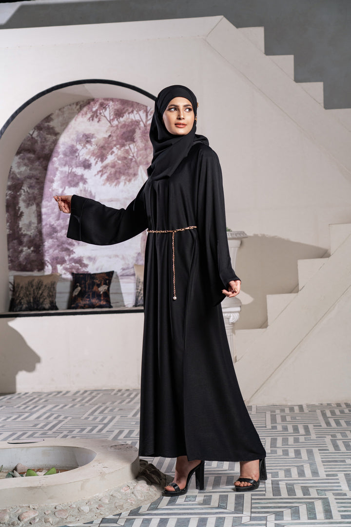 Ece Black Closed Abaya Size 52