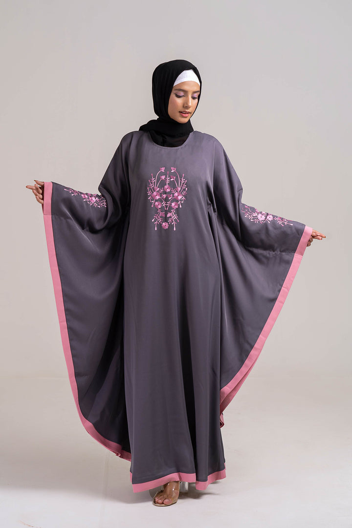 Blush Horizon Batwing Abaya Size 50