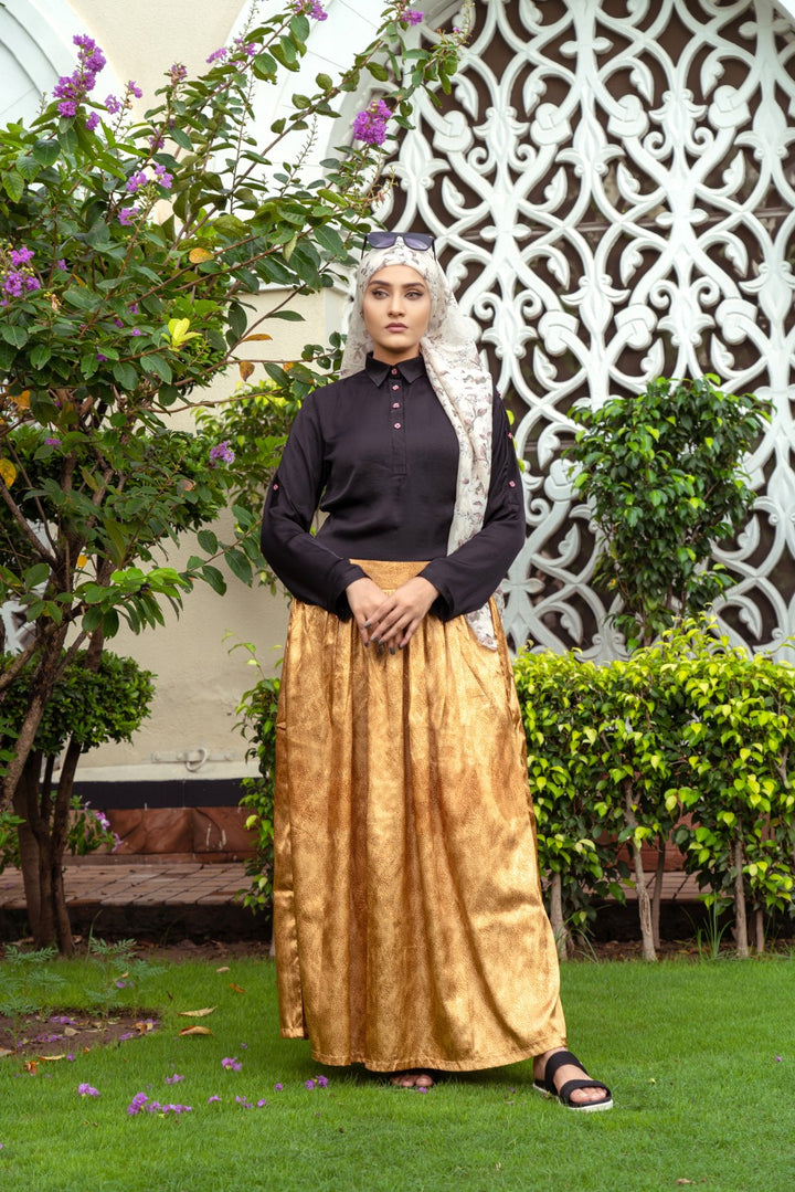 Gold Silk Skirt Size XXL