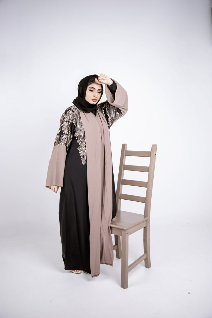 Golden Mirage Embroidered Abaya Size 52