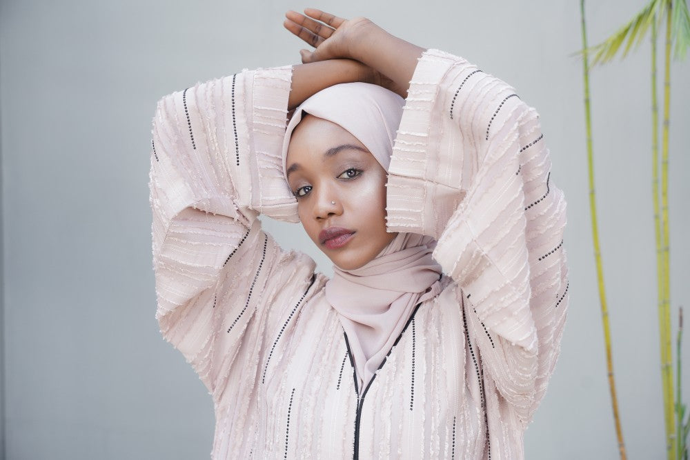 INARA-ABAYA,Pale-Pink