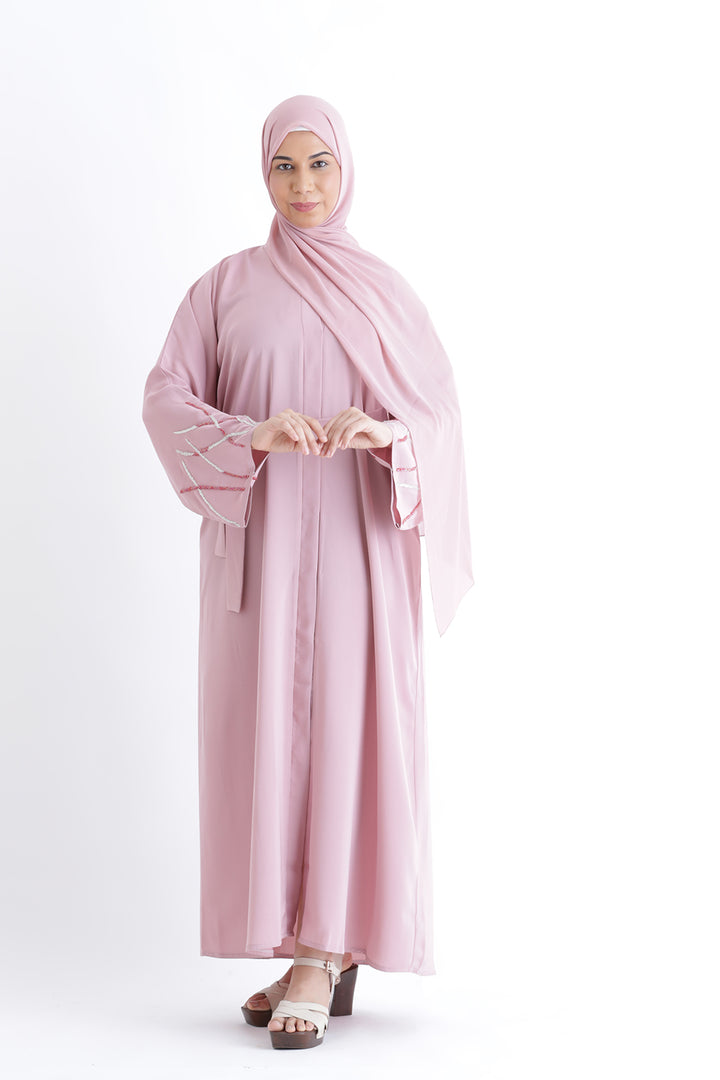 Larisa Pink Abaya with Belt Size 58