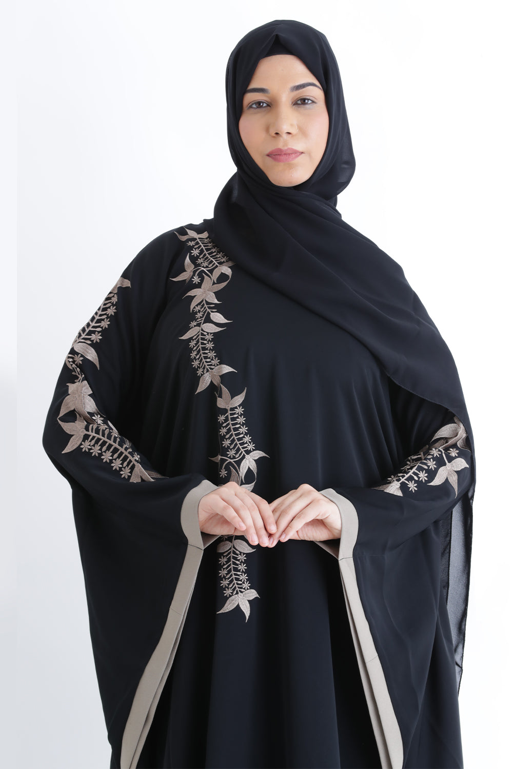 Malika Black Kaftan Abaya Size 52