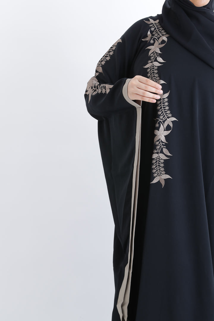 Malika Black Kaftan Abaya Size 54