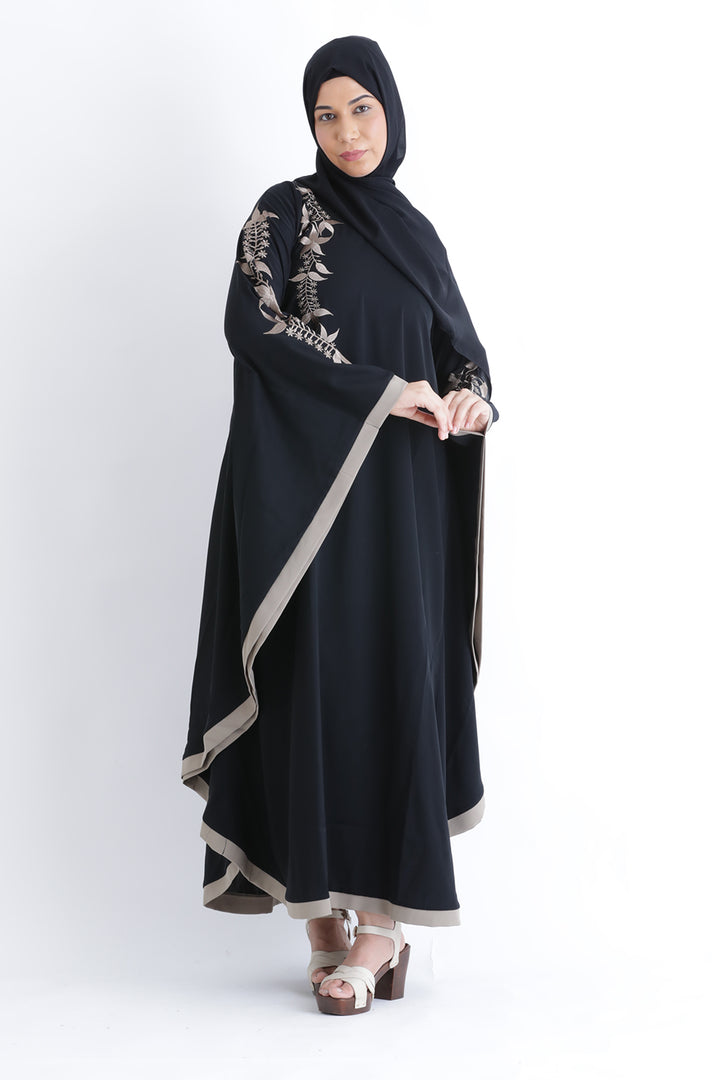 Malika Black Kaftan Abaya Size 50