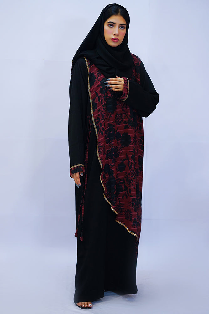 Marjan Black Closed Abaya Size 50