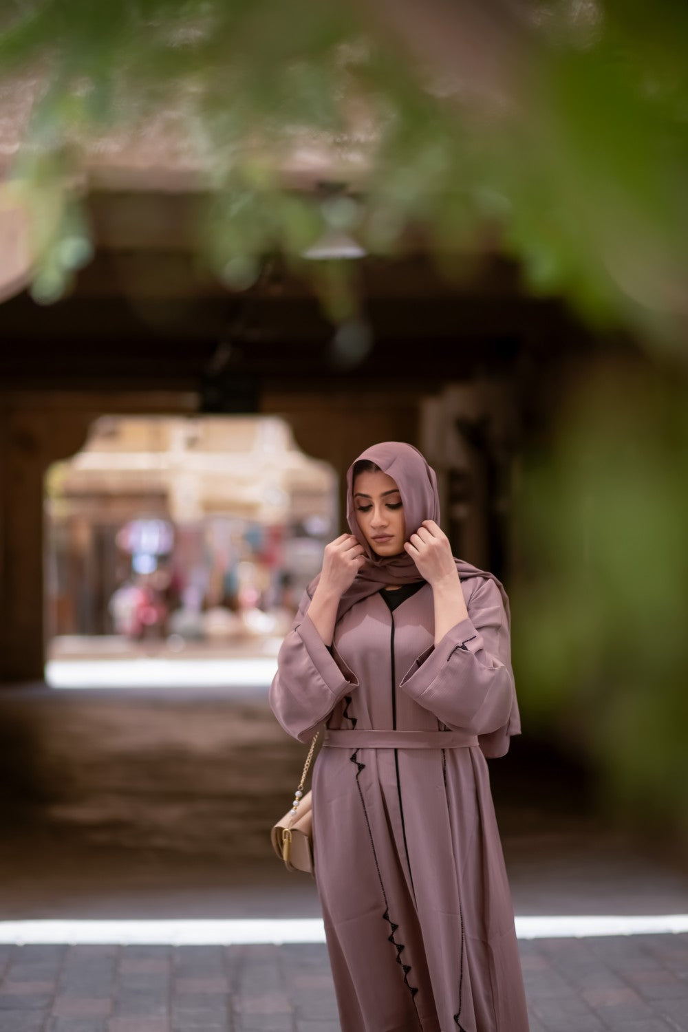 Cyra Mocha Closed Abaya Size 56