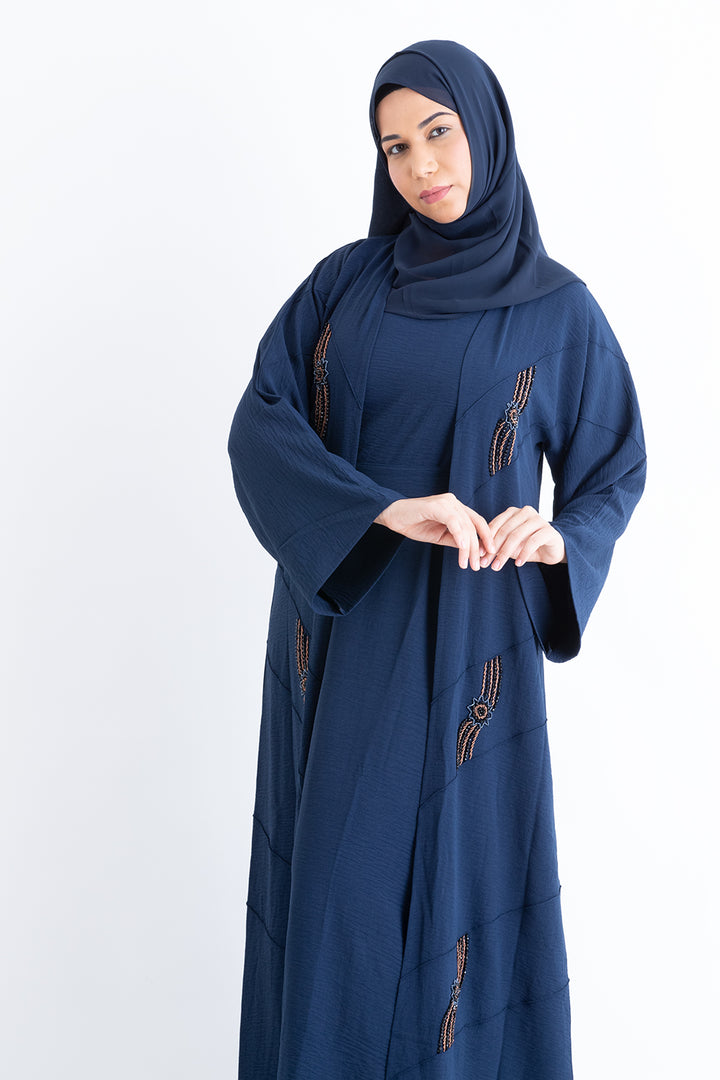 Sapphire Blue 3 Piece Abaya Size 52