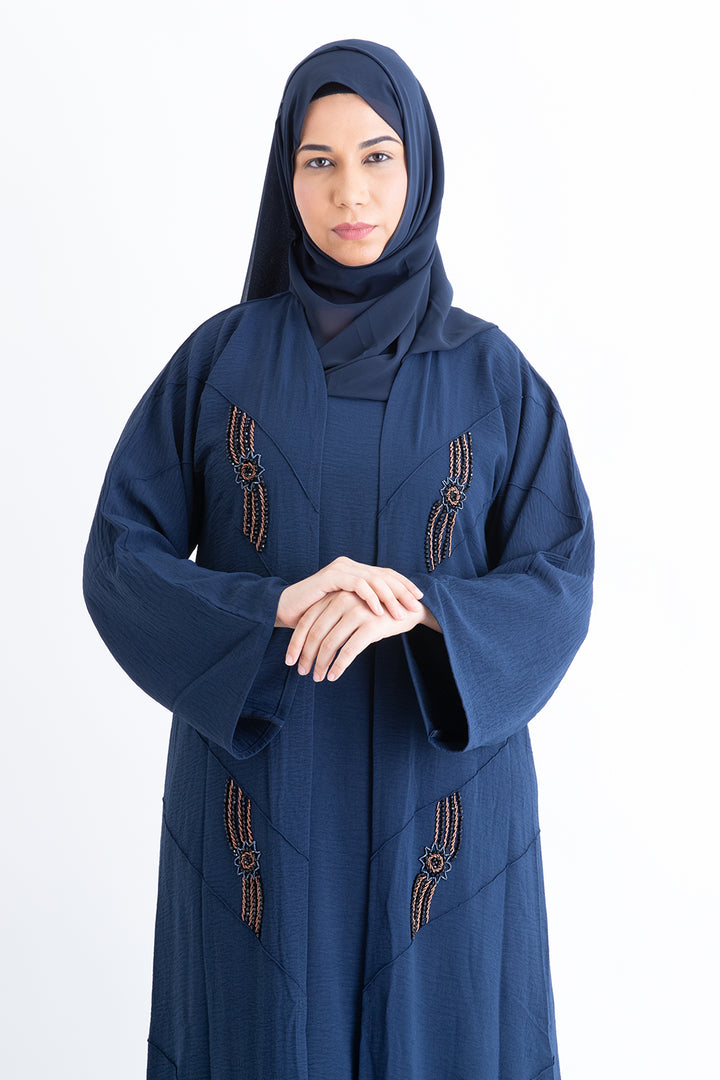 Sapphire Blue 3 Piece Abaya