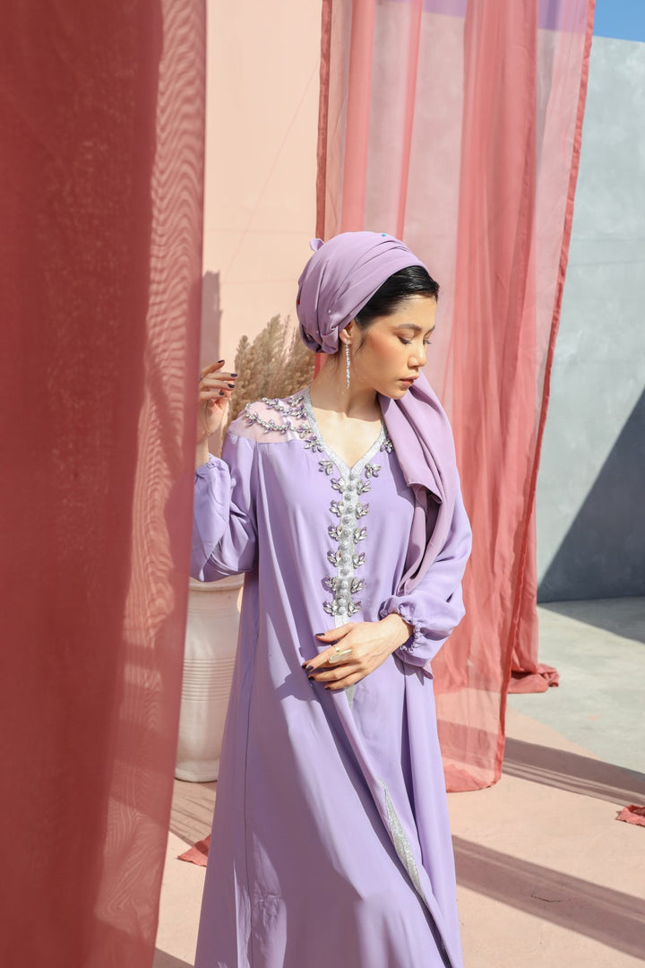 Purple Serene Lilac Occassion Abaya