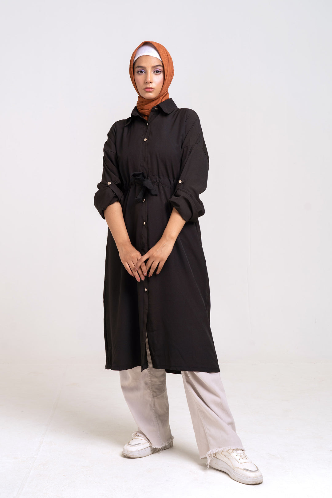 The Classic Shirt Dress (Black)
