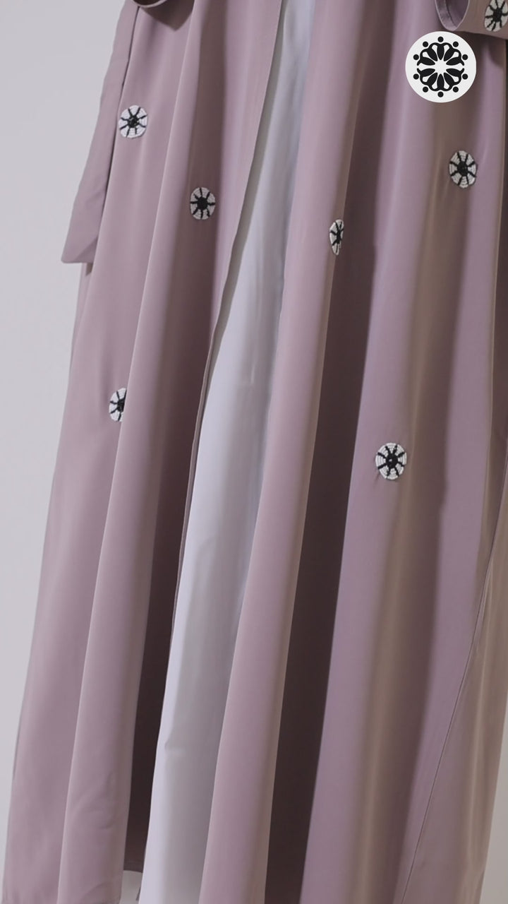 Petal Dust Open Abaya
