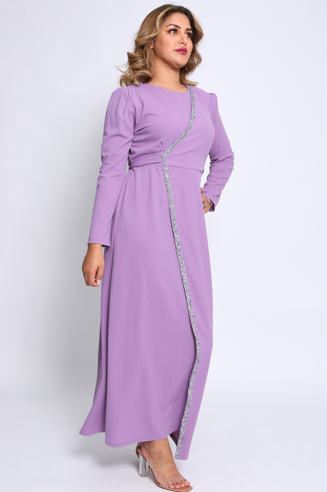 PURPLE SILHOUETTE DRESS
