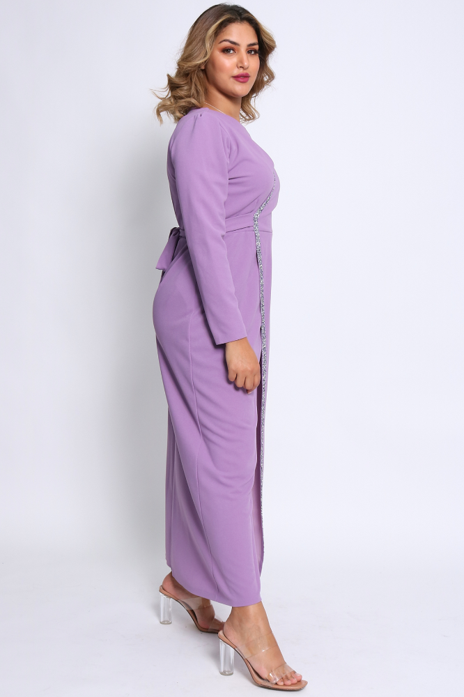PURPLE SILHOUETTE DRESS\