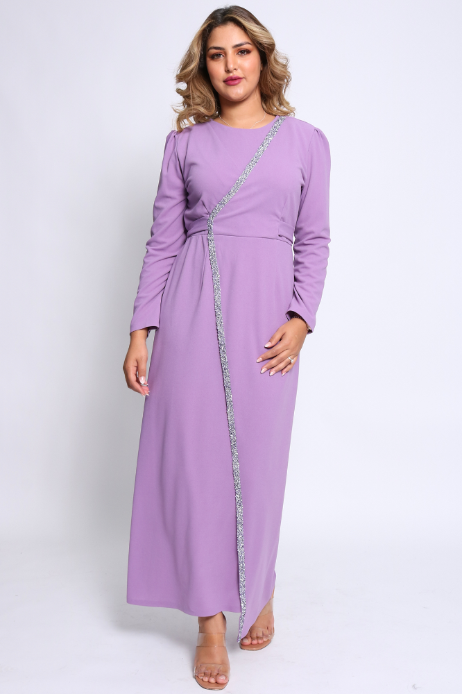PURPLE SILHOUETTE DRESS