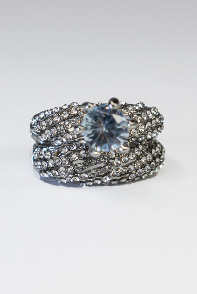 Majestic Crystal Ring Size O