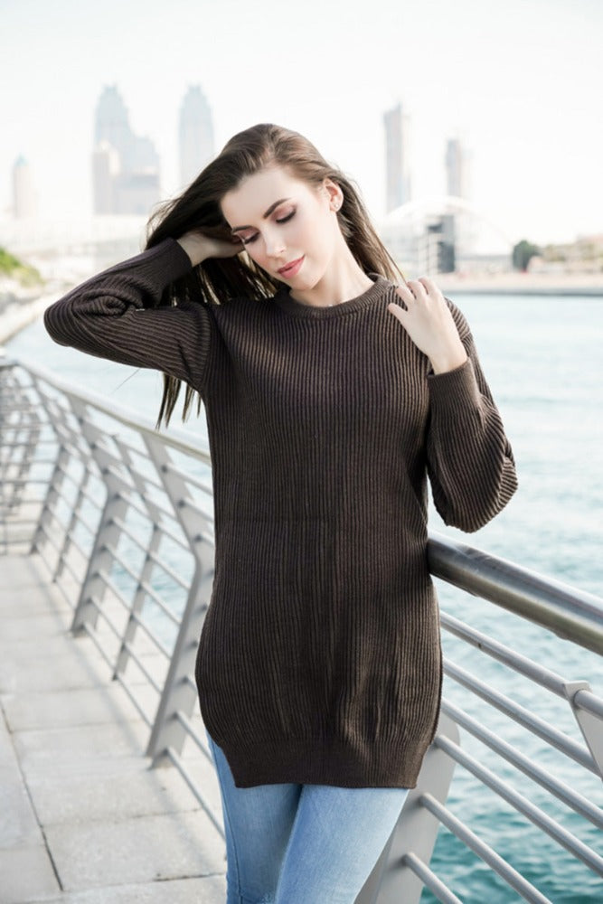 Dark Brown Jumper Dress Size Small