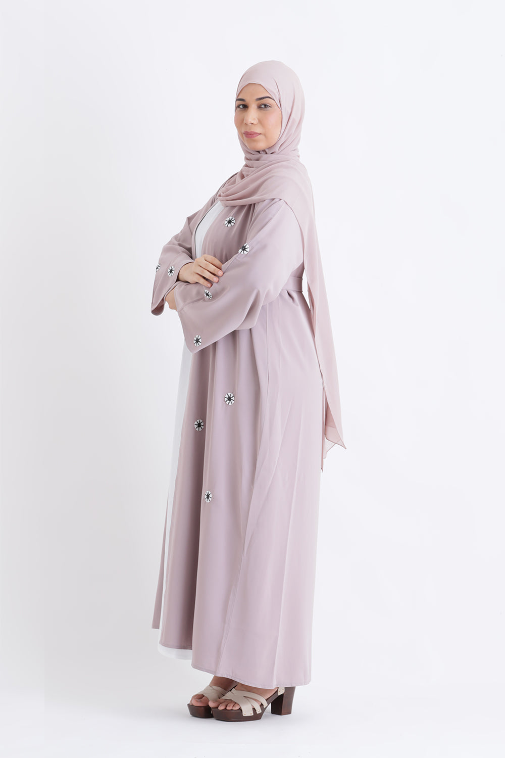 Petal Dust Open Abaya