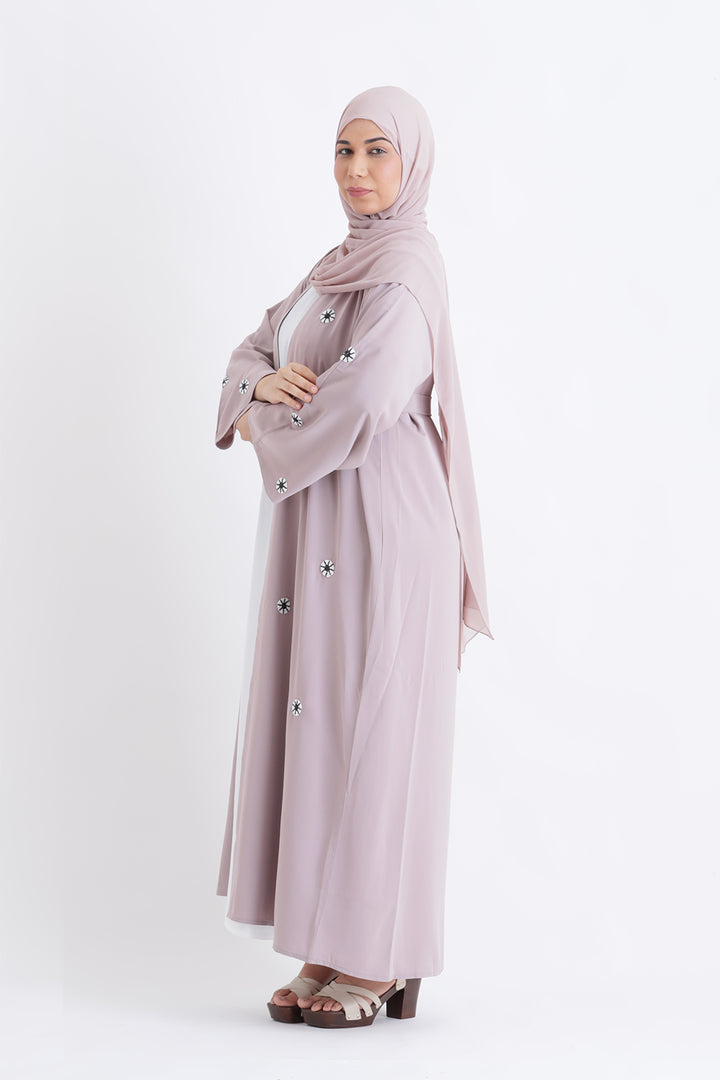 Petal Dust Open Abaya