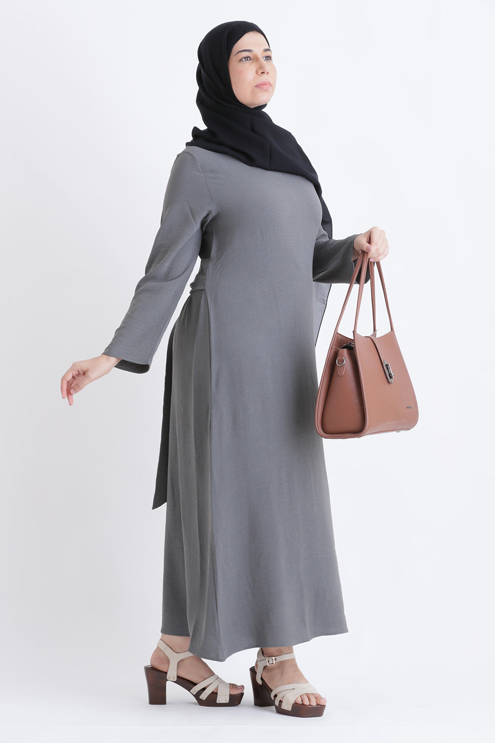 Charcoal Flow Dress