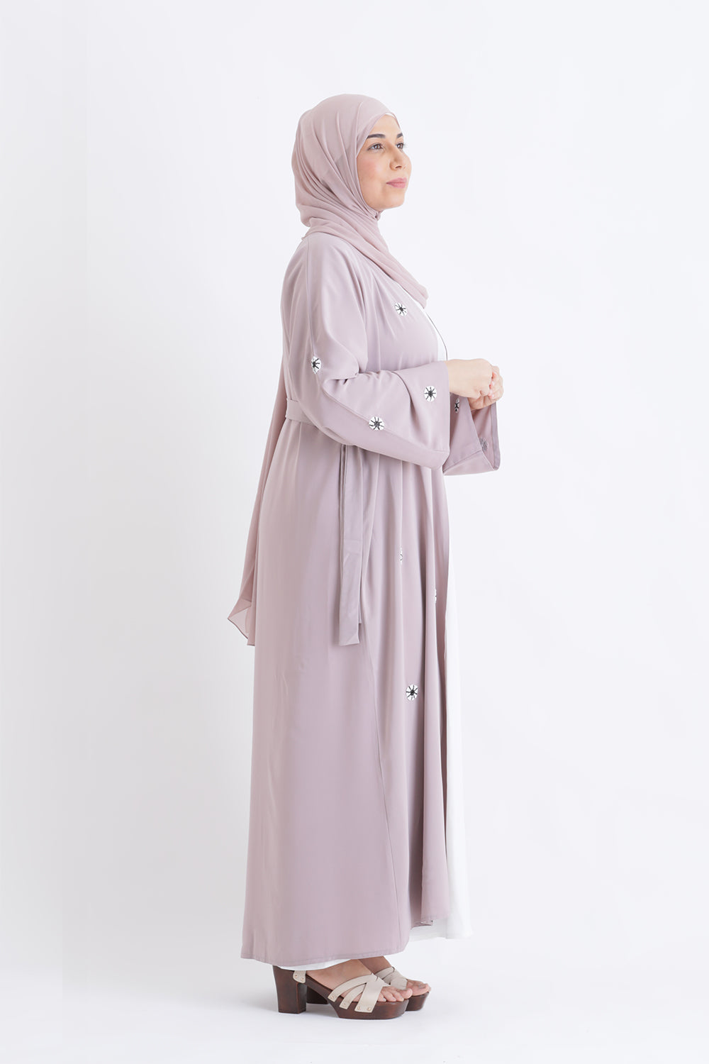 Petal Dust Open Abaya