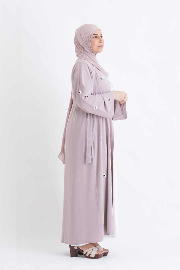 Petal Dust Open Abaya