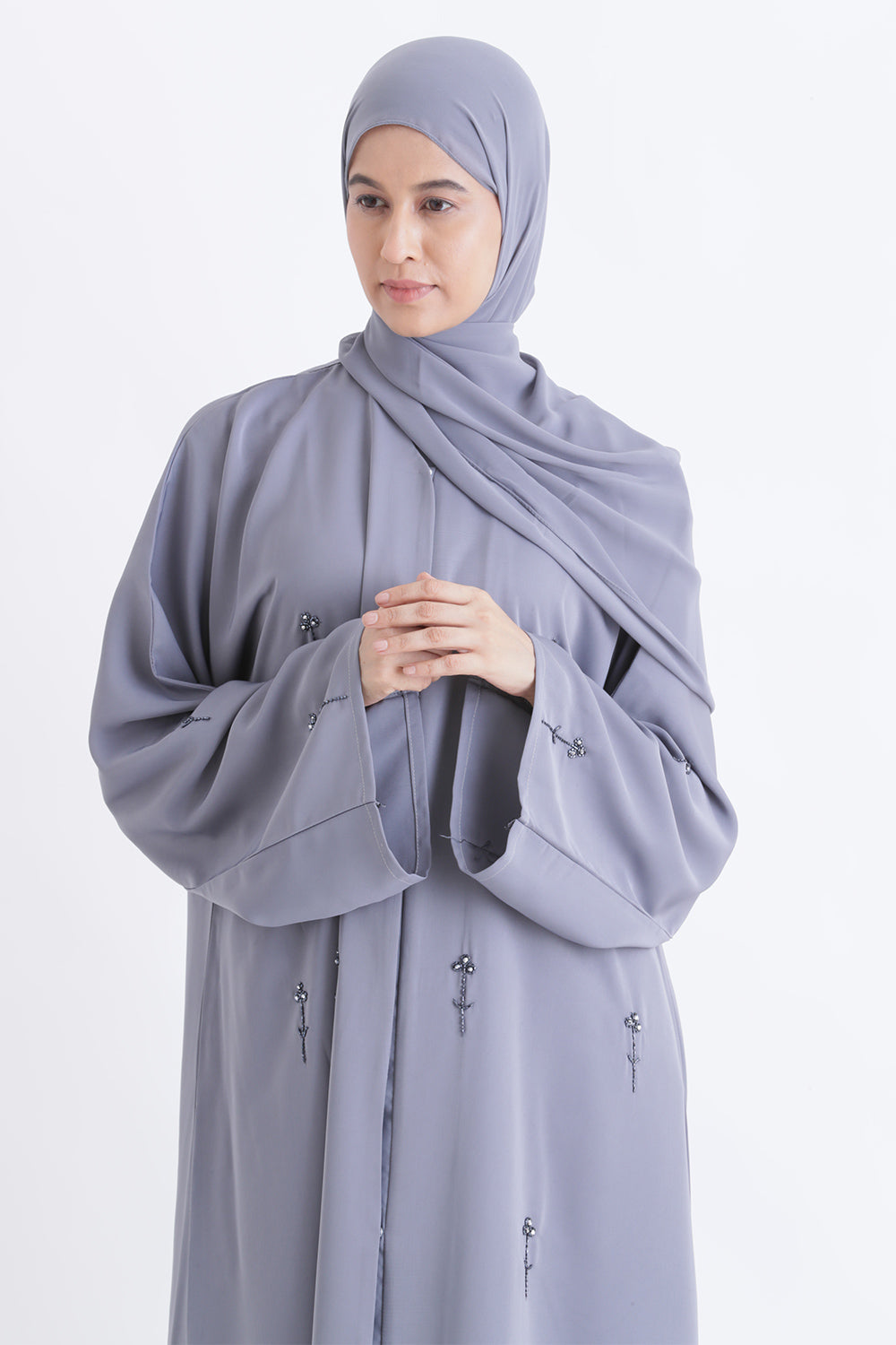 Misty Bloom Open Abaya Size 52