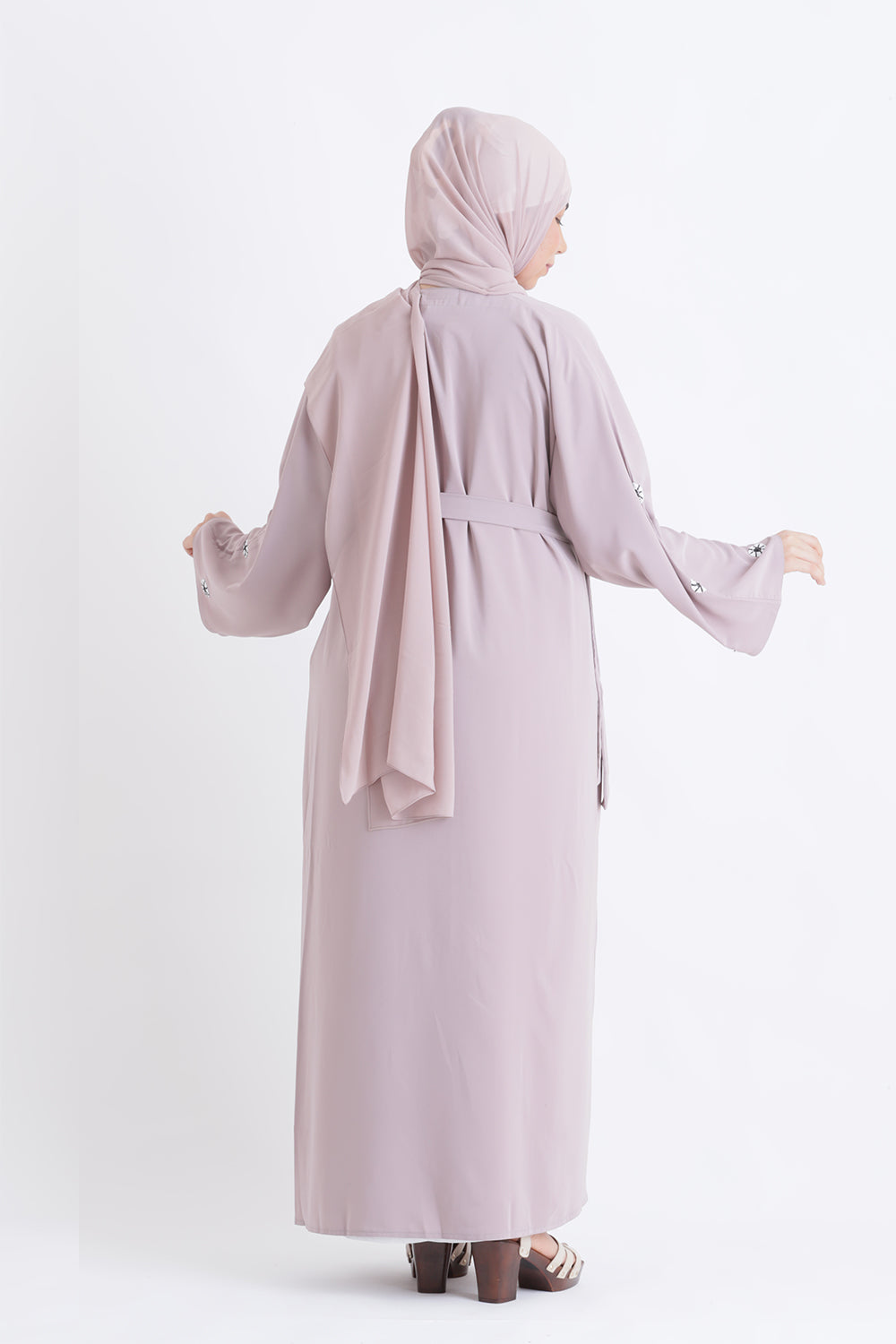 Petal Dust Open Abaya