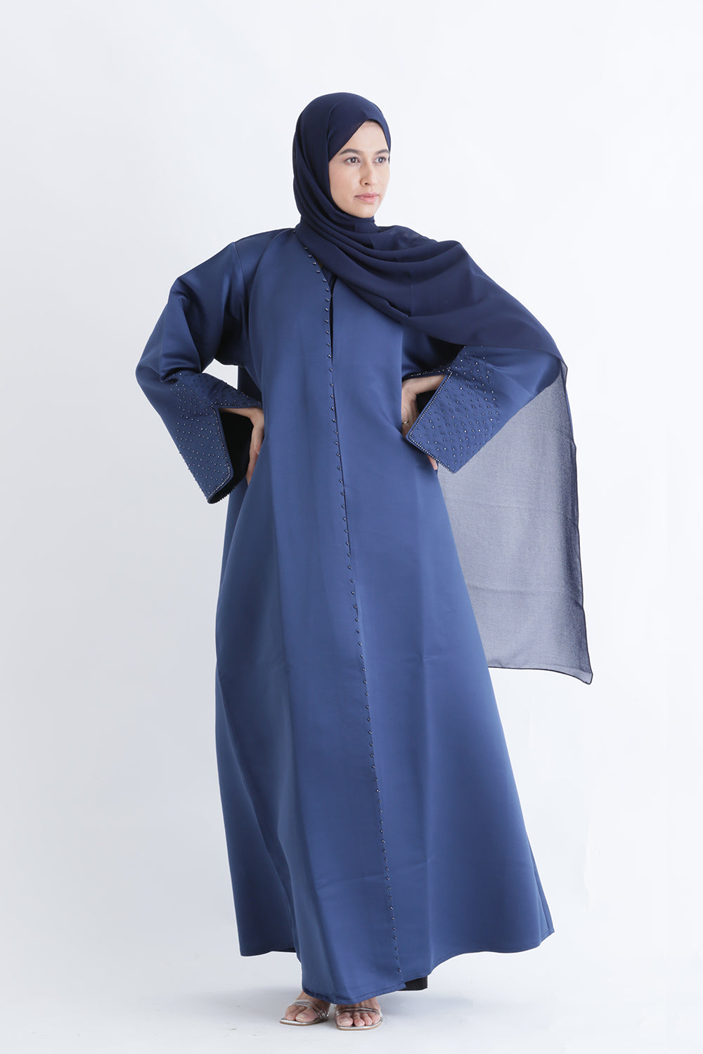 Royal Mist Open Abaya  