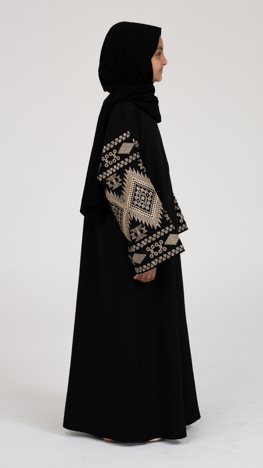 Golden Mosaic Girls Abaya