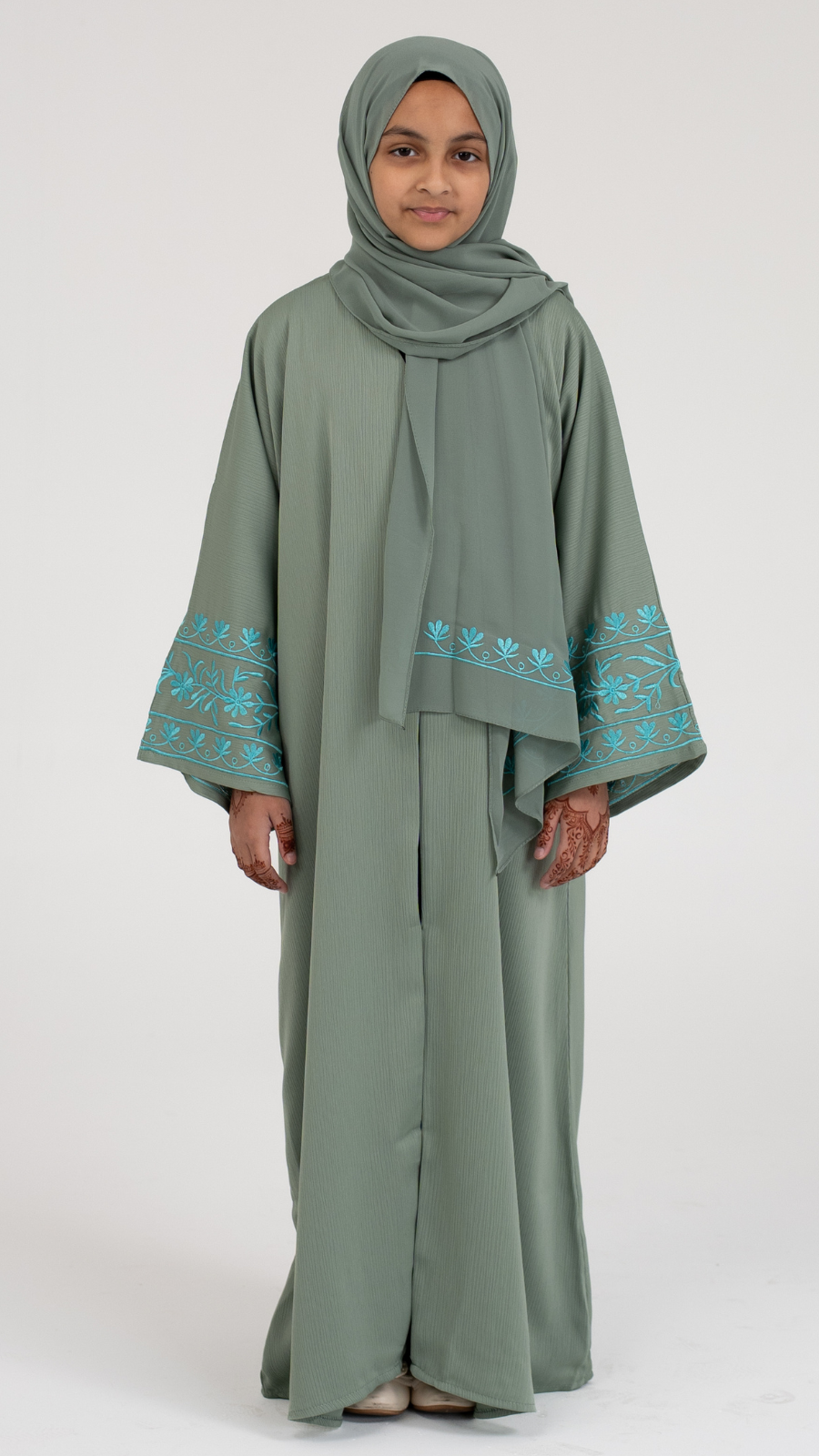 Botanical Bloom Girls Abaya