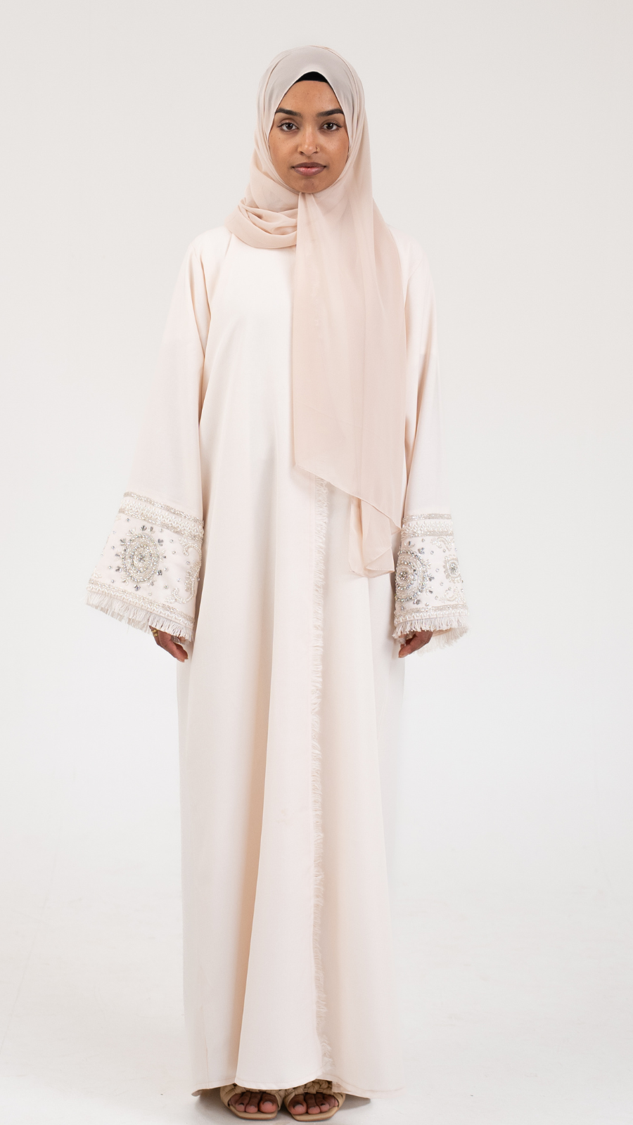 Ivory Blossom Abaya