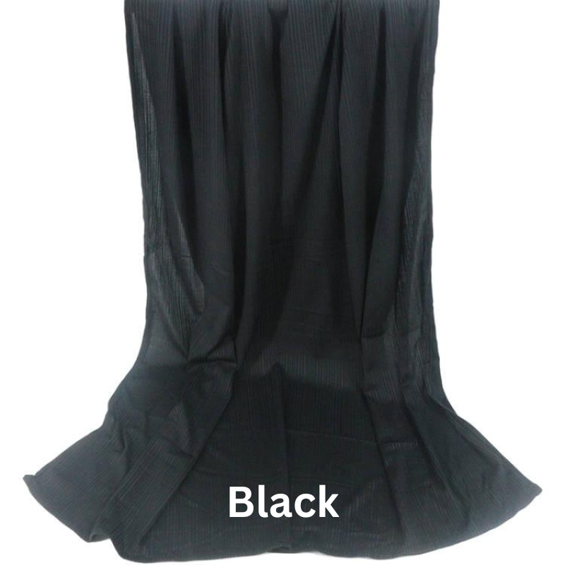 Ribbed Hijabs Color White