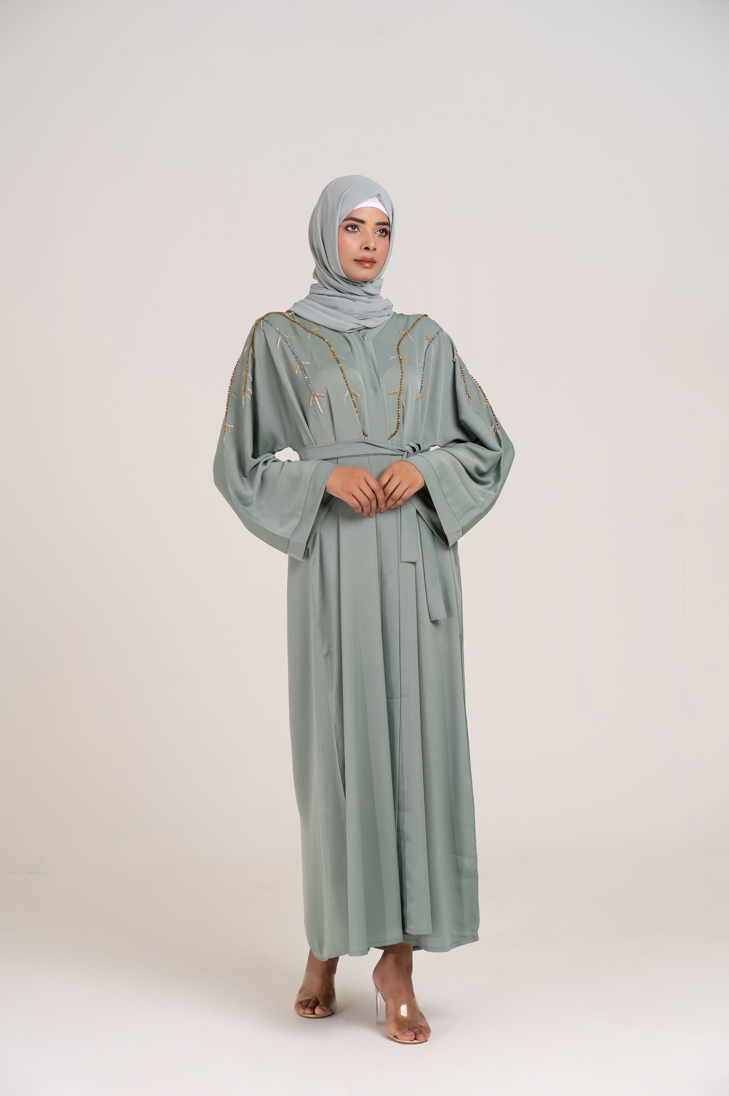 Lush Elegance Open Abaya Size 56