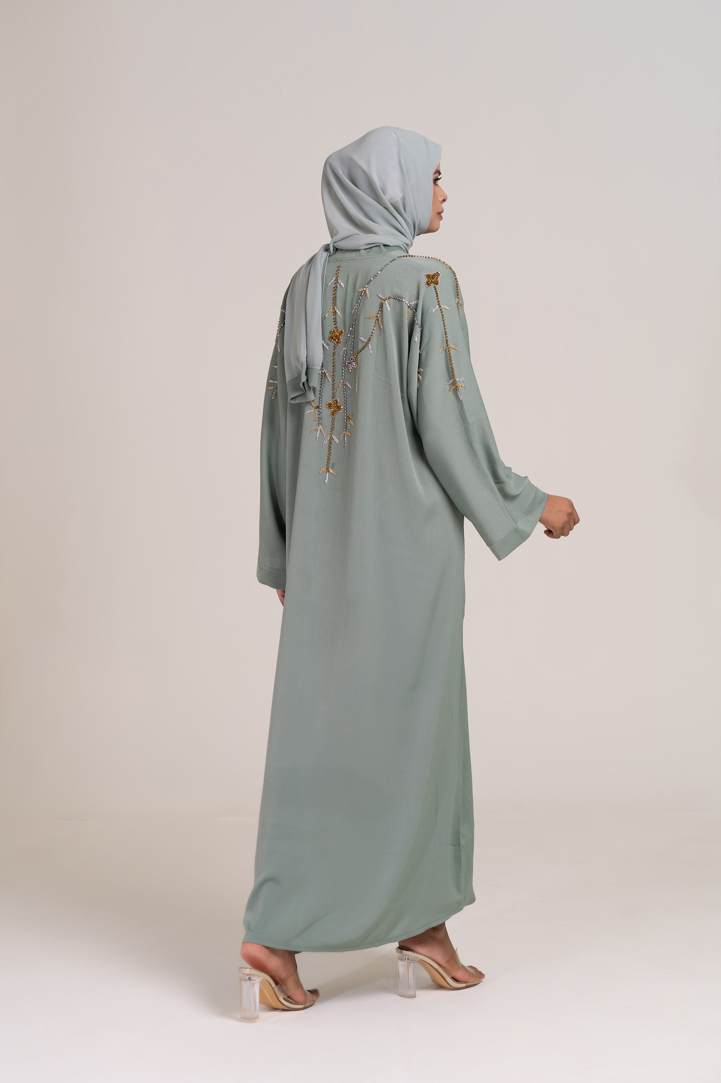 Lush Elegance Open Abaya Size 52