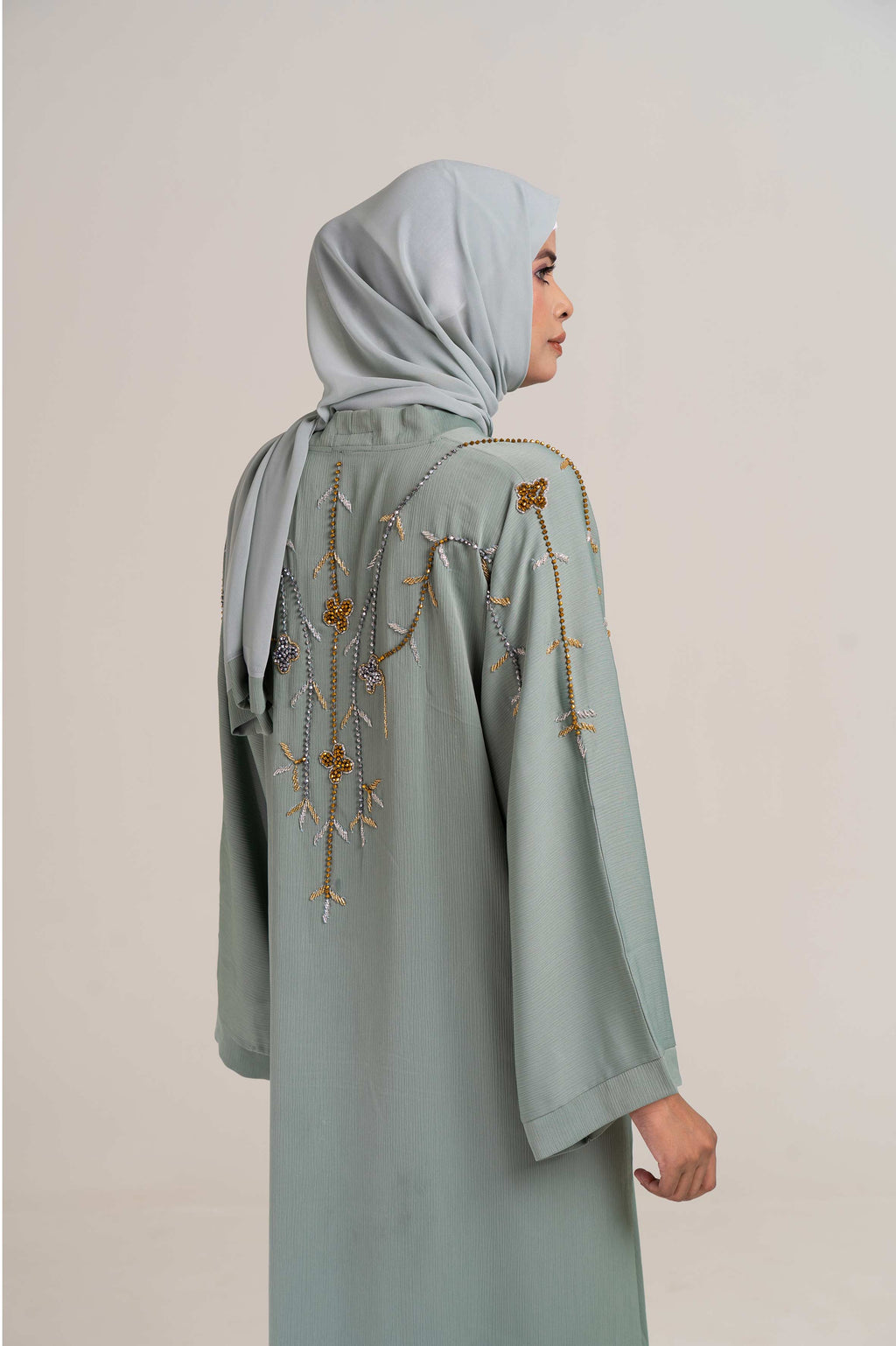 Lush Elegance Open Abaya Size 60